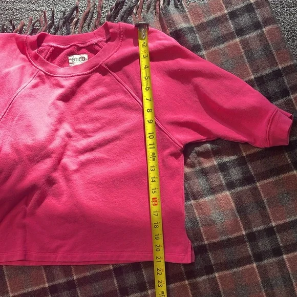 Ética Organic Cotton Cropped Sweatshirt Pink Sustainable Ethical Fashion S - Picture 6 of 8
